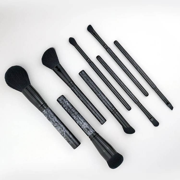 Natural crystal Quartz handle Vegetarian Hair Makeup Powder Blush Makeup tool Jade Makeup Brush set