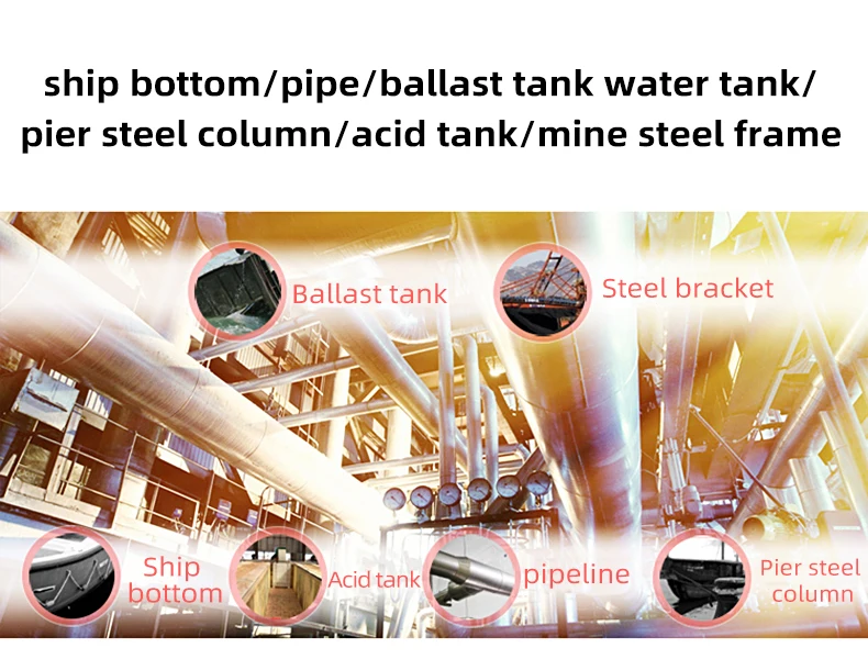 KYUMI Epoxy Coal Tar Anticorrosion Rust Resistance Paint Coating For Marine Ship Boat Underground Pipes