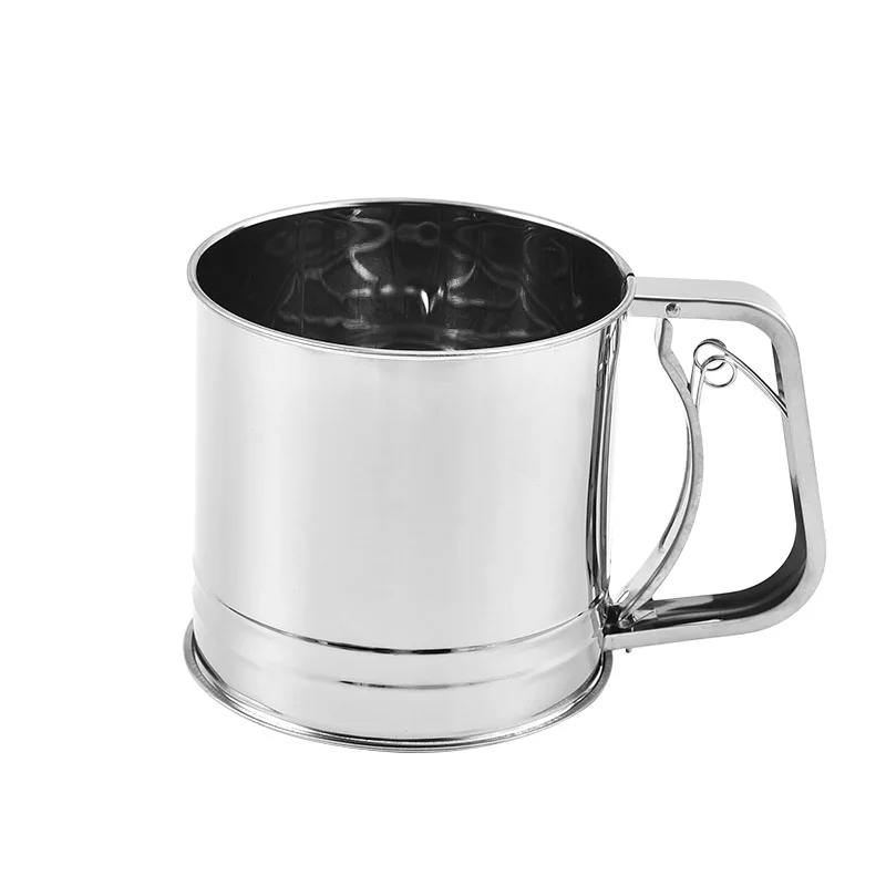 Baking Pastry Tools Stainless Steel High Food Grade Hand Hold Baking Tool Mesh Flour Sieve Cup Flour Sifter