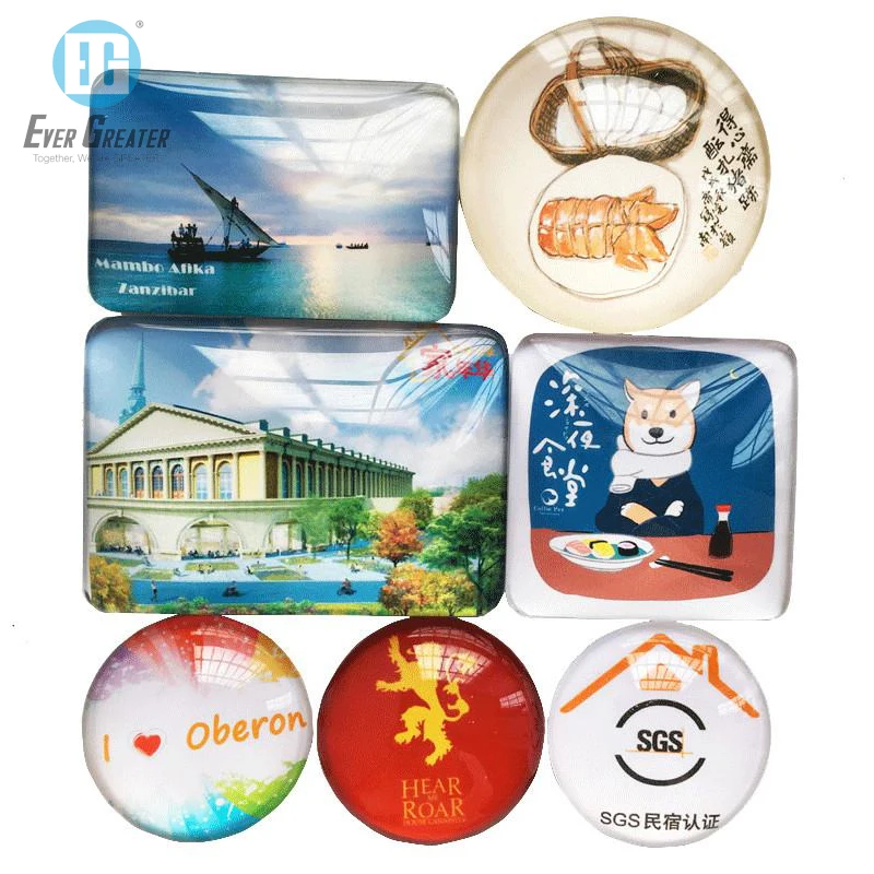Magnets Tourism Souvenirs Manufacturer Reasonable Price Fridg Magnet Souvin Glass Fridge Magnet