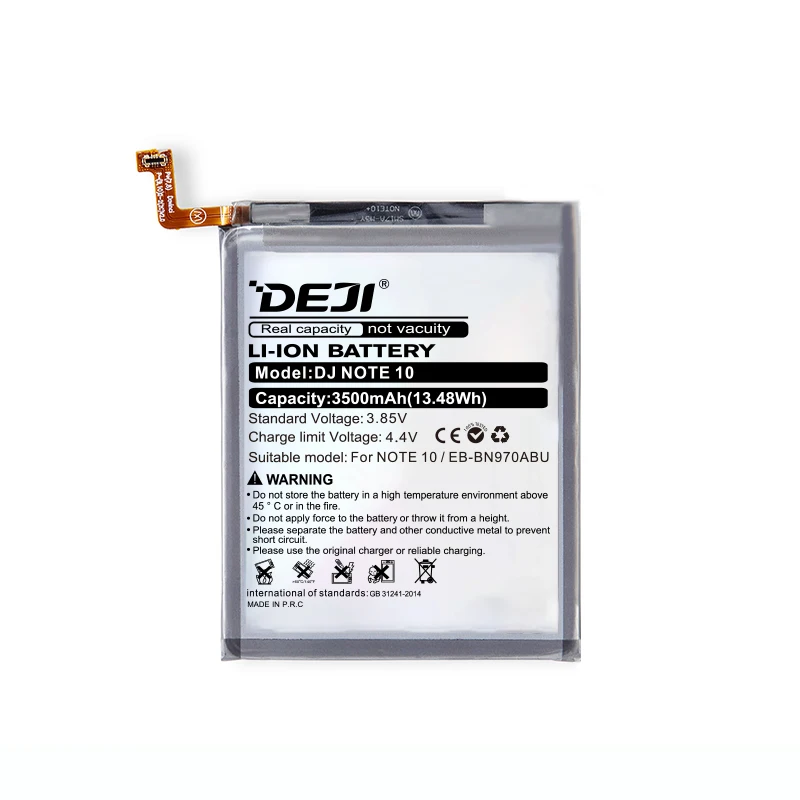 DEJI OEM Factory 3500mAh EB-BN970ABU Digital Batteries For Samsung Galaxy Note 10 Rechargeable Battery