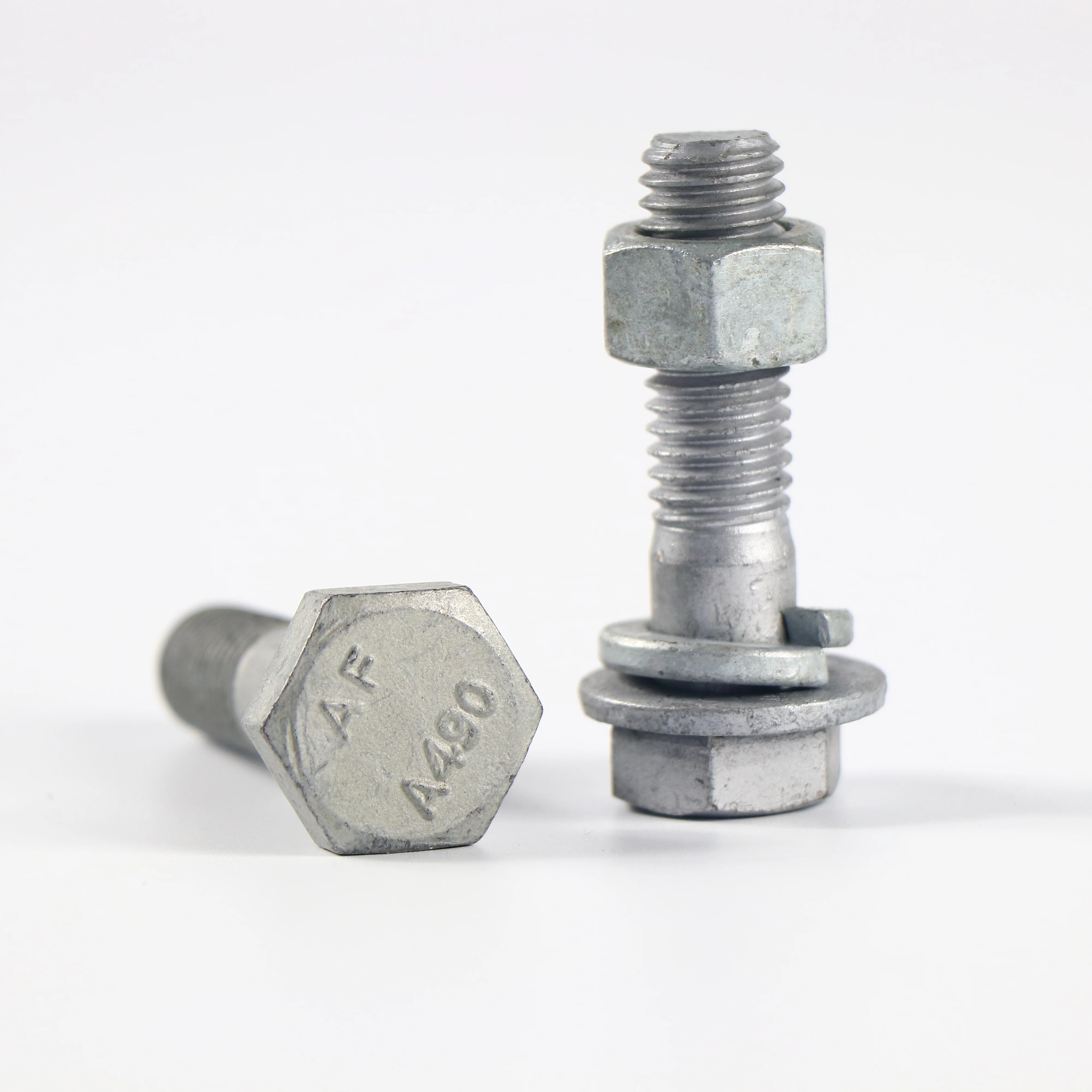 M20 M22 Hot Dip Galvanized ASTM A325 A490 Tornillo Perno Estructural Heavy Hex Structural Bolt
