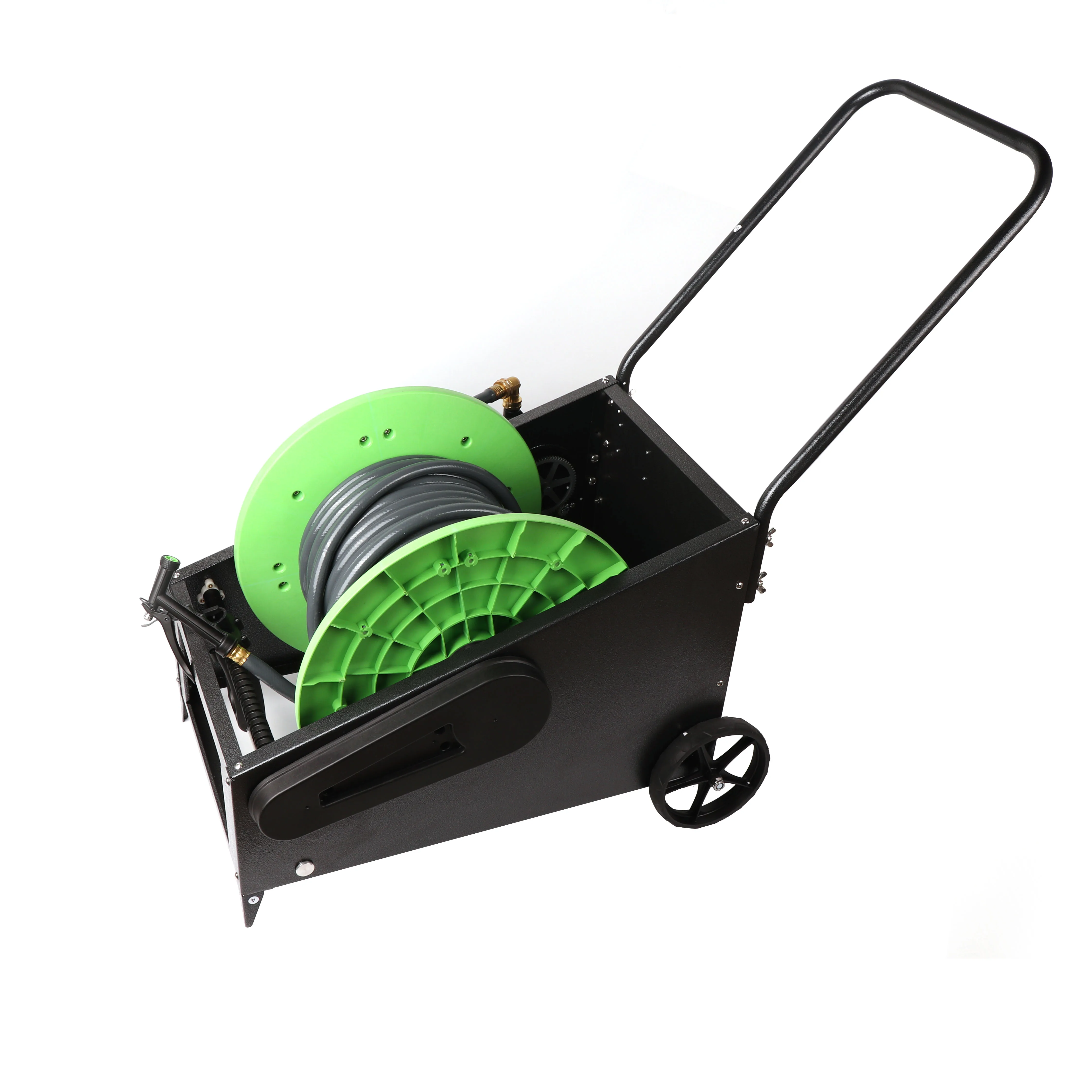 IRRIGLAD Agriculture Irrigation Metal 50m Automatic Rewind Water Hose Reel Cart for Garden Farm