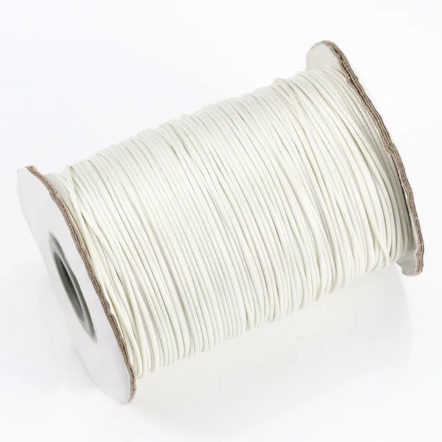 DIY Colorful 1.0mm 1.5mm polyester Waxed twine Cotton Cord Rope wax Thread Cords String Strap Necklace Rope for Jewelry Making