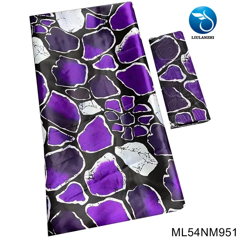 Beautifical ankara satin fabric 2 yards chiffon scarf african 4 yards satin tissu ML54NM944-953