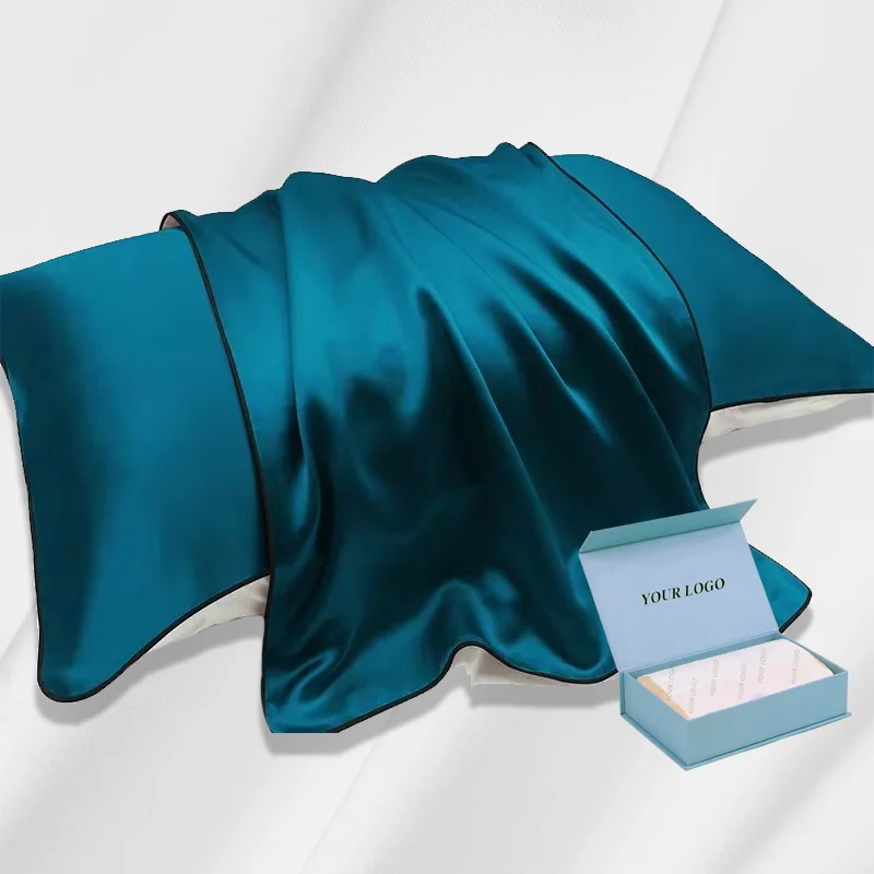 Factory Outlet Custom Brand 100% Pure Mulberry Silk Oeko-tex Certified Gift Set Natural Pillowcase Pillow Case