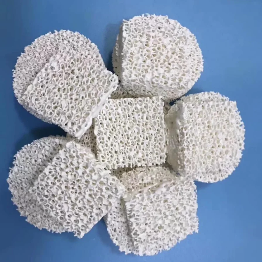AL ceramic foam filter with typical homogenous ceramic structure for capturing inclusions in molten aluminum