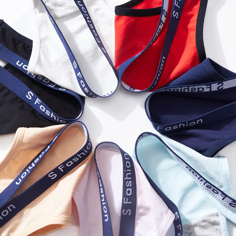 High Quality Womens Thong Panties T Back Young Girls G-String Panties Low-Rise Letter Cotton G String Panties