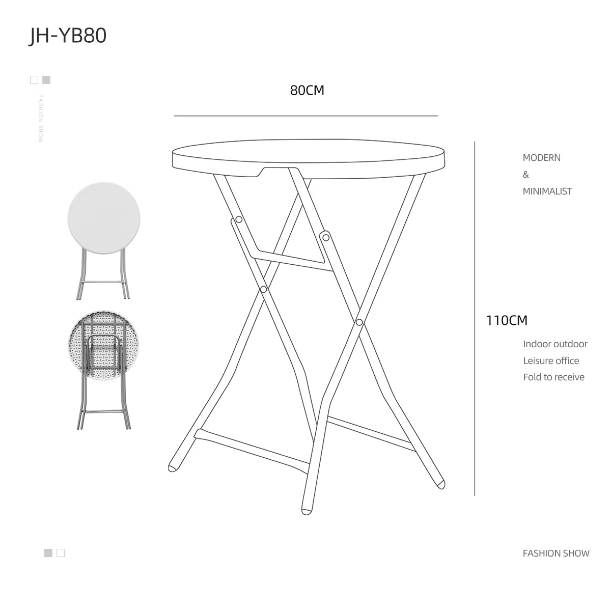 High Top Bistro Tables HDPE Plastic Portable Folding Cocktail Bar Table for Party Rental