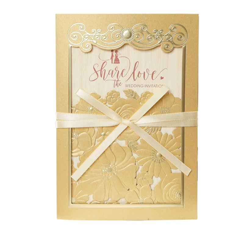 2022 wedding invitation letter China Fashion hot sales invitation card wedding supplies wholesale