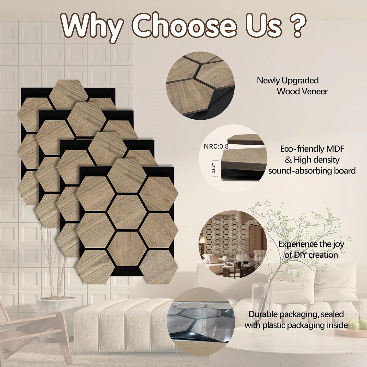 hexagonal wooden acoustic panels hexagon wood akupanel wood veneer hexagon acoustic wall panel
