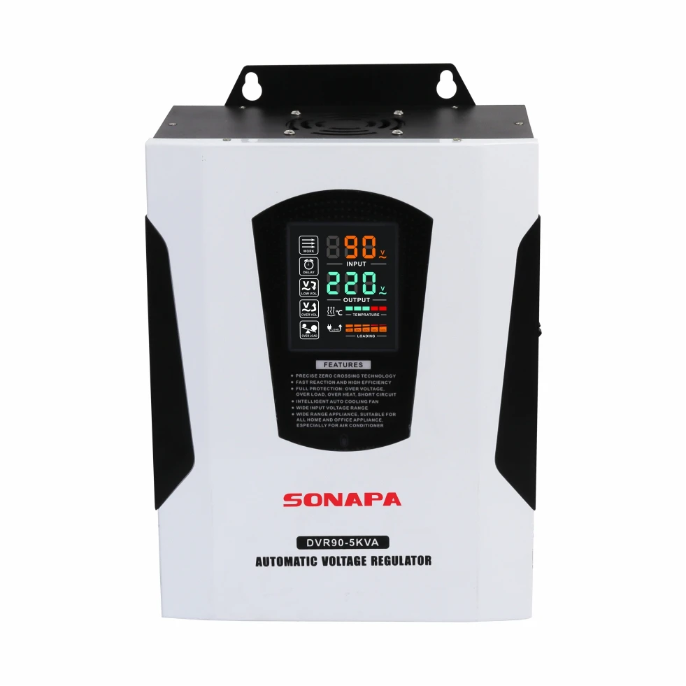 AVR wall-mounted 5kva 10kva 15kva single phase relay control voltage stabilizers regulators