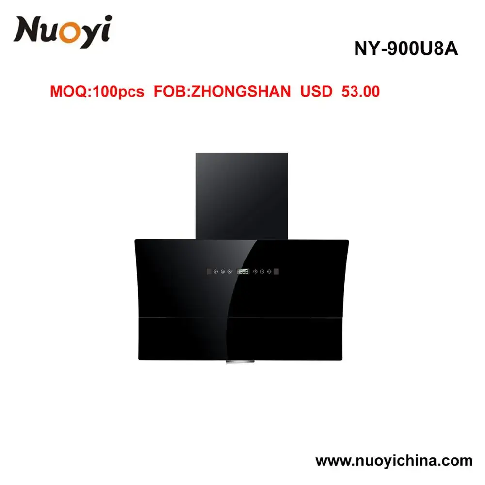 tempered glass /activated carbon filter stainless steel commercial kitchen hood decorative