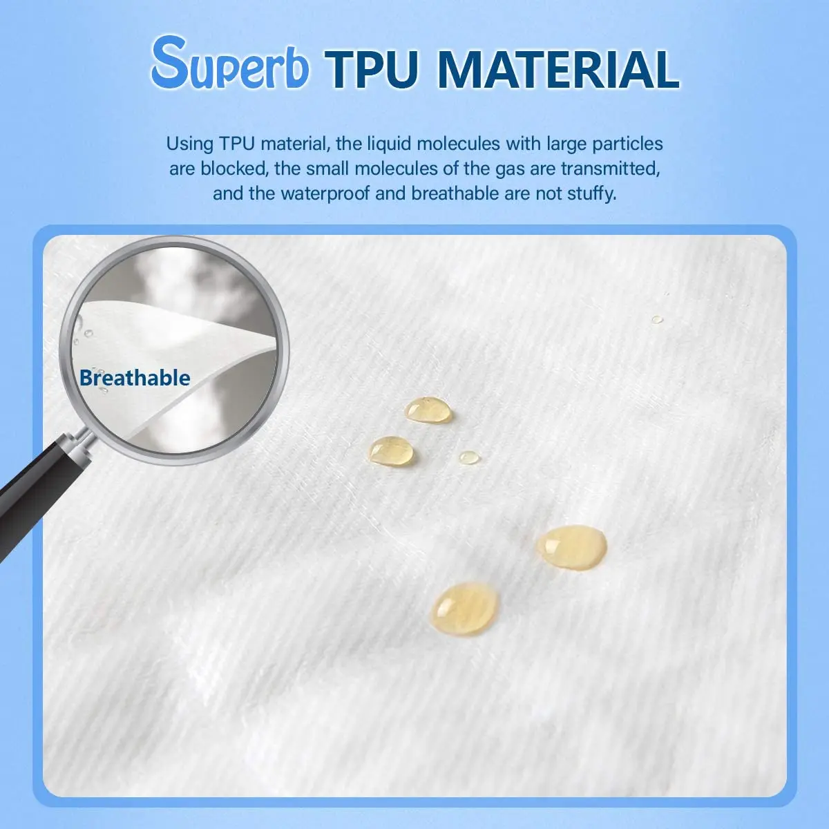 
Queen Size Bamboo Mattress Protector 100% Waterproof Mattress Pad Cover 
