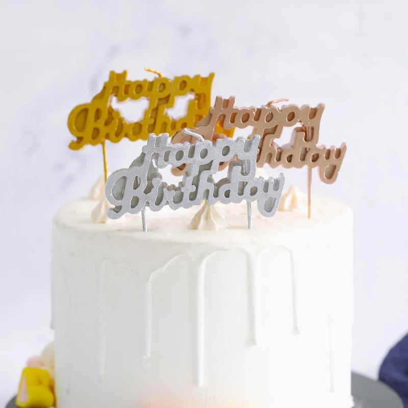 Wholesale HAPPY BIRTHDAY Alphabet Candles Convenient Simple Birthday Candle