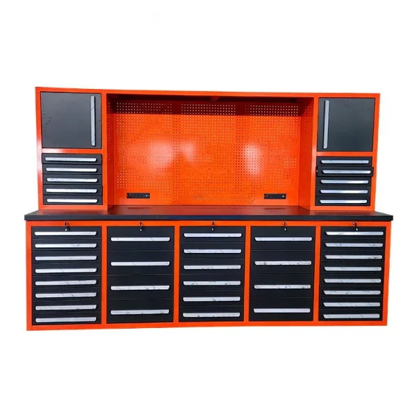 Factory wholesale 40 Drawers Garage Locksmith Workbench With Pegboard
