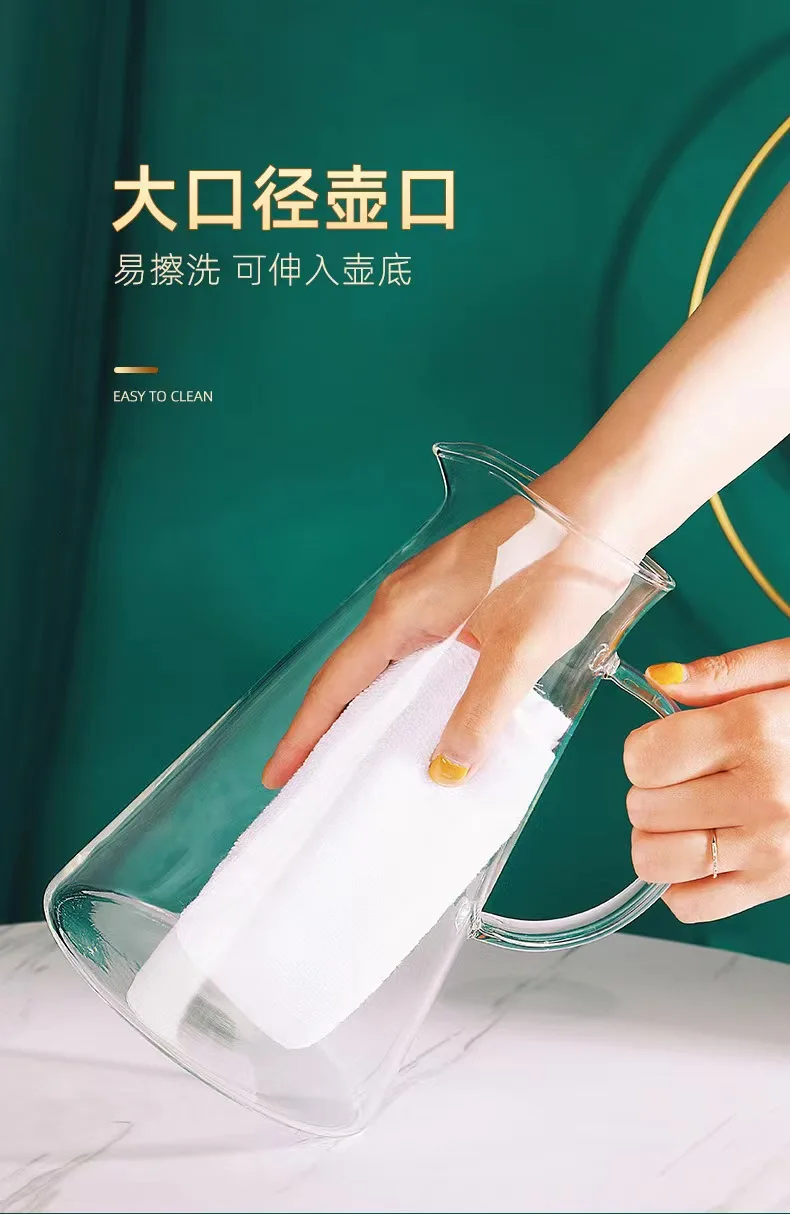 Carafe Modern Gold-Lid Water Pitcher with Large Capacity Modern Design Style for Party Faucet-Water Flowing Method