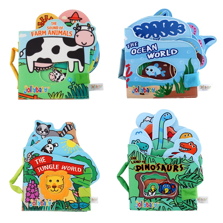 Книга из мягкой ткани для раннего развития Jollybaby