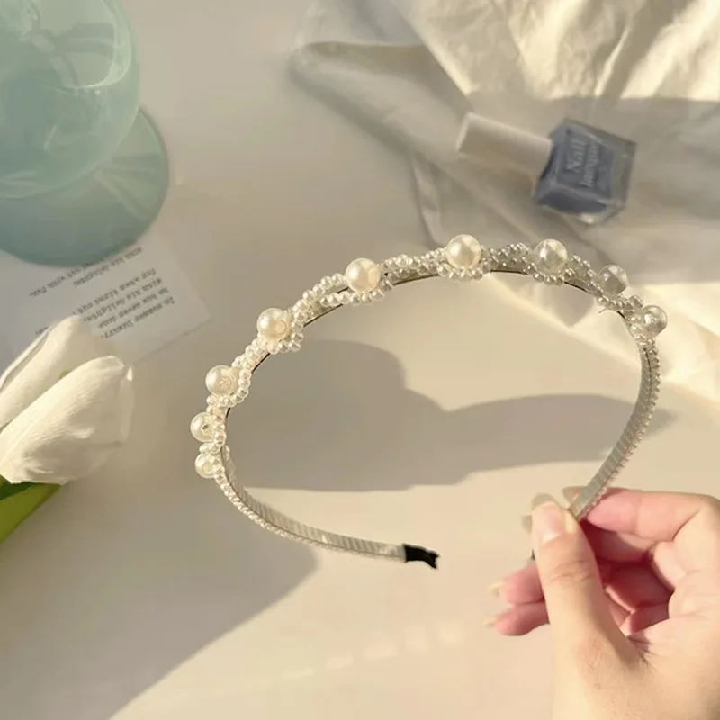 Stylish Pearl Hairband Headband Fashionable Hair Accessory for Yoga Babies Girls Women