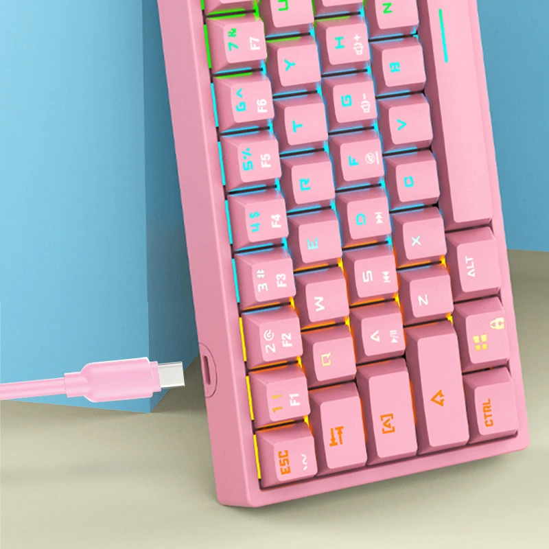 Проводная игровая клавиатура для компьютера, офиса, ПК, водонепроницаемая Механическая USB-клавиатура для Pormo, подарок