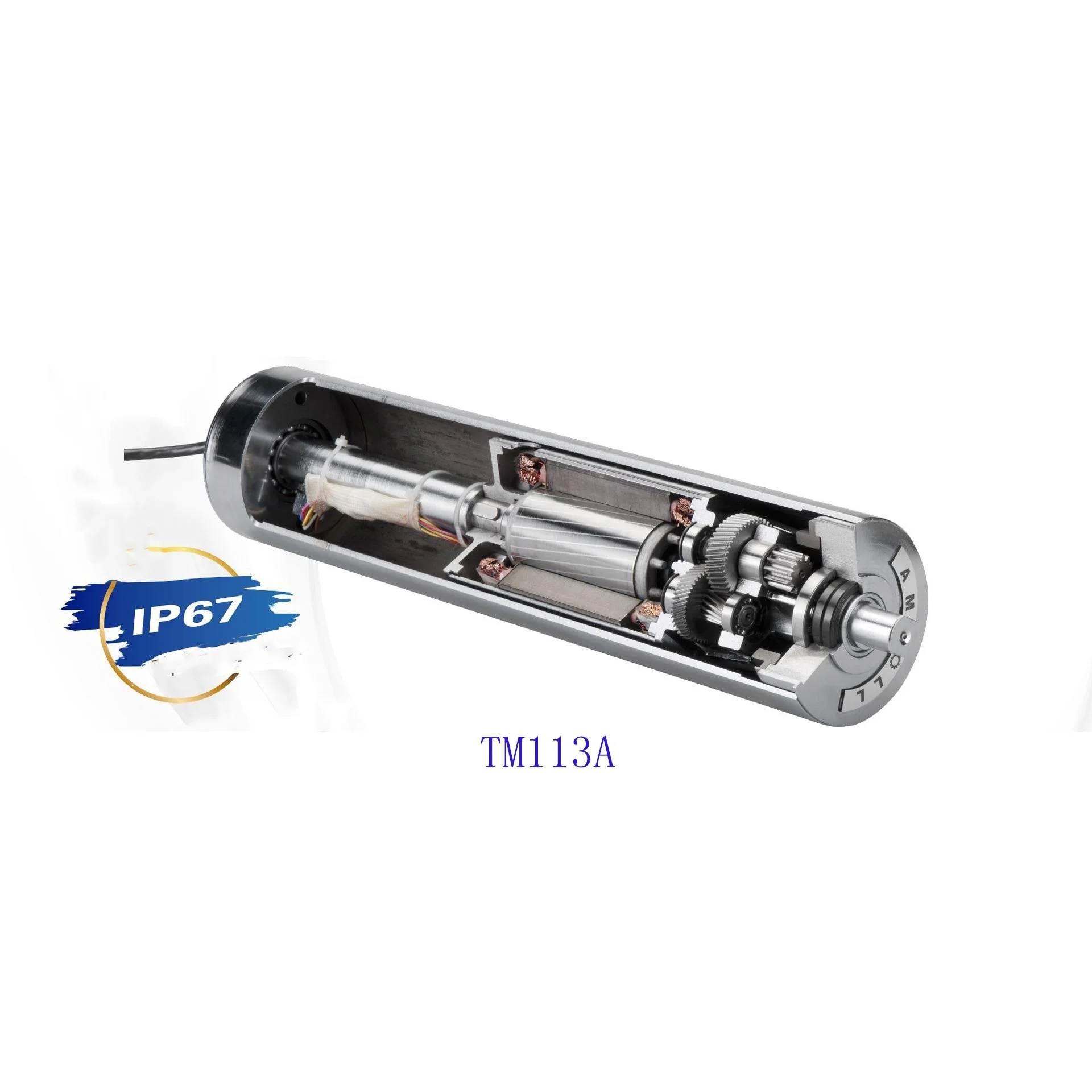 113 diameter AC electric drum customized belt conveyor polyurethane coating power drum motor