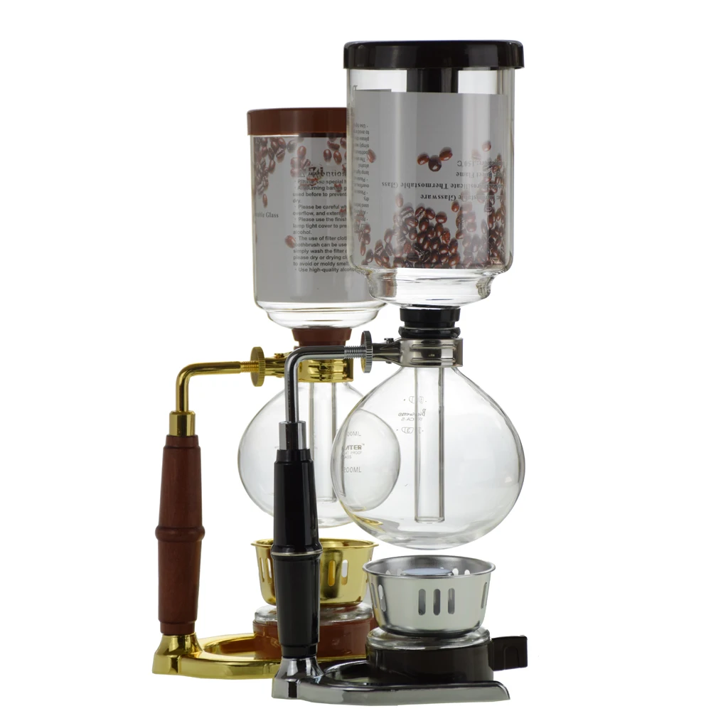 Hot sale 3 Cup Coffee Siphon Tabletop Siphon Coffee Maker silver BT3