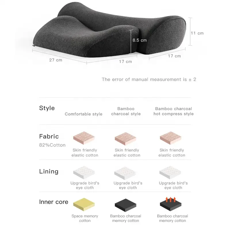 Bravo H10 Custom LOGO Bed Cervical Orthopedic Neck Rest Pillow Memory Foam