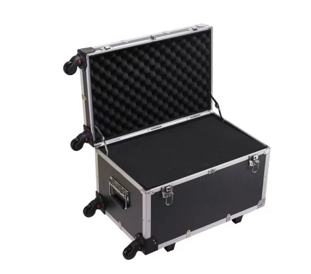 Лидер продаж OEM-дизайн профессиональный алюминиевый ящик для инструментов с колесиком видеобокс кабелем кейс светодиодного полета диджея