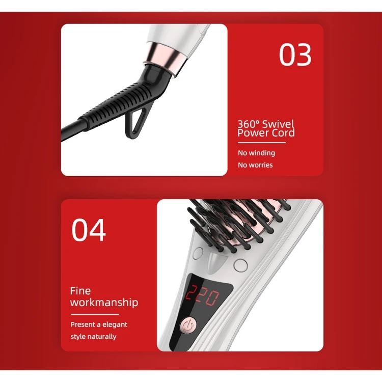 High Quality Ceramic Rechargeable Lazy Hair Straightener Does Not Hurt The Hair Ironing Board Double Ion Straight Brush