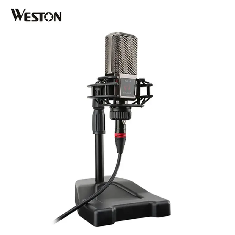 weston-V87F 26mm large diaphragm Microphone Podcasting Studio Recording Condenser Mic Kit 48V Phantom XLR Microfones