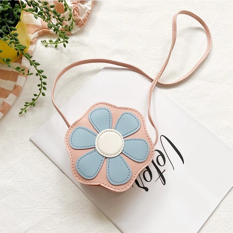 2024 kid fashion trend fancy Flower Crossbody Messenger Bags girls purse kids Leather handbags mini for girls cute kids purse