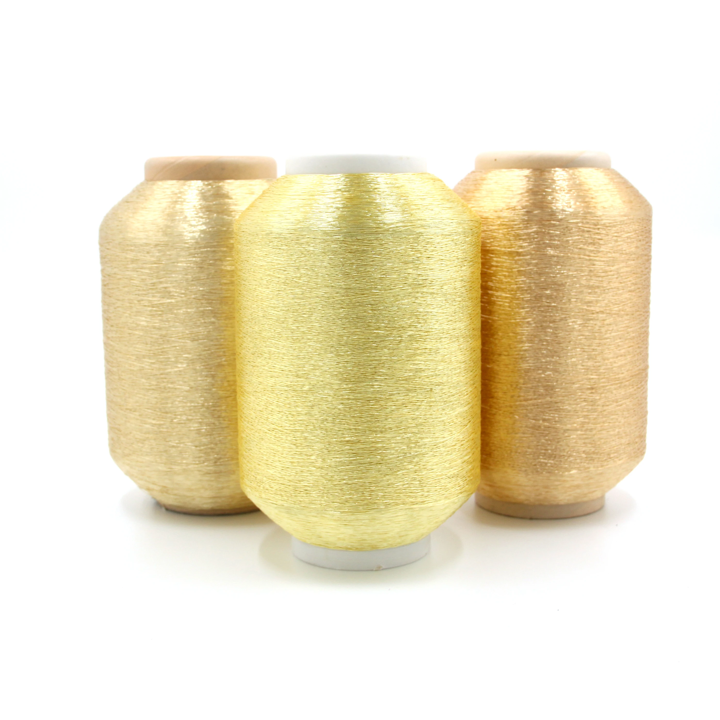 
Eco-Friendly Pure gold Metallic Yarn with Cotton 