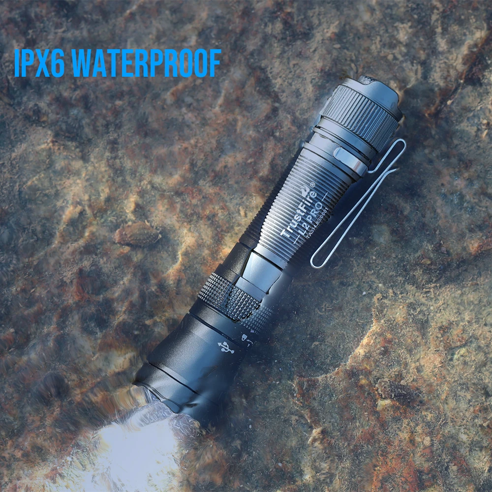 TrustFire L2 Pro Tactical Flashlight Portable Waterproof Rechargeable USB Aluminum Pocket 14500 LED Flash Light