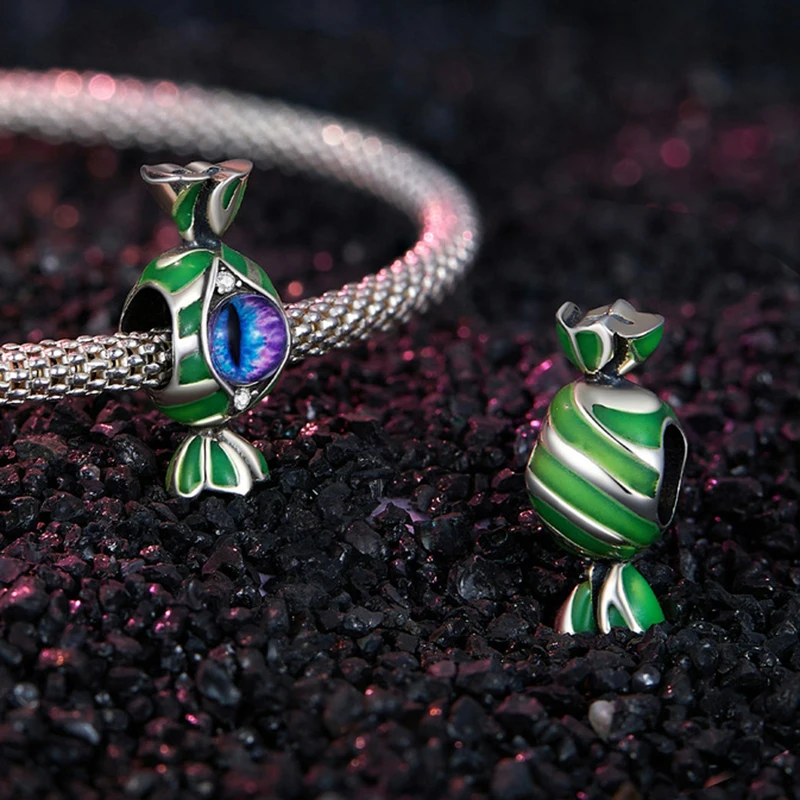 New Arrival Halloween Series Vintage 925 Sterling Silver Skull Witch Fashion Jewelry Pendants Charms