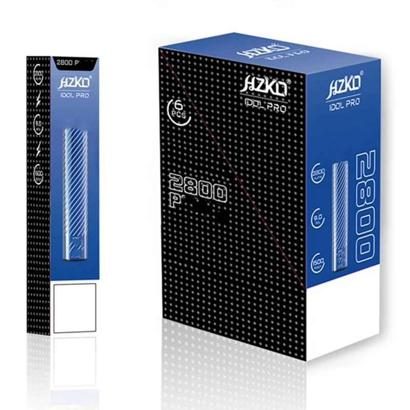 Новый HZKO IDOL pro 2800PF Быстрая доставка 21 Упаковка различных цветов коробка дизайн для вейпа Стик ручка плюс XXL Max Flex