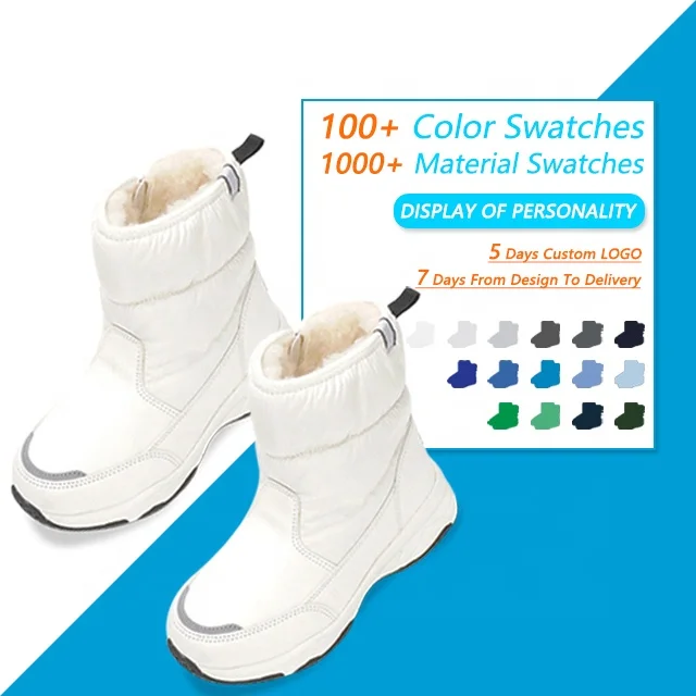 Warmlab/Быстрая доставка; Детские водонепроницаемые нейлоновые сапоги на заказ; Меховая резина; eva; Непромокаемые ботильоны; Зимние детские сапоги для детей
