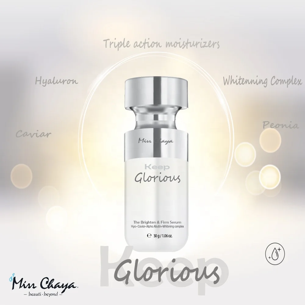 
MISS CHAYA The Brighten And Firm Serum Elegant Natural Sources Caviar Hyaluronic Alpha Arbutin Triple Moisturizer Fact 