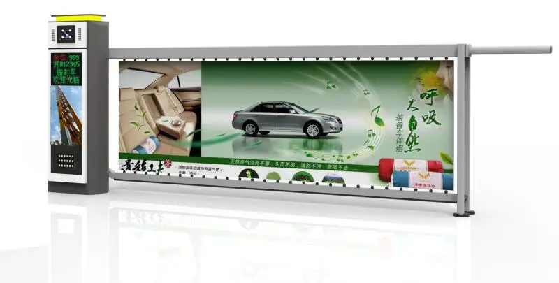 LED Screen Advertising Boom Barrier/ Smart Advertising Parking Barrier for Car Access Control
