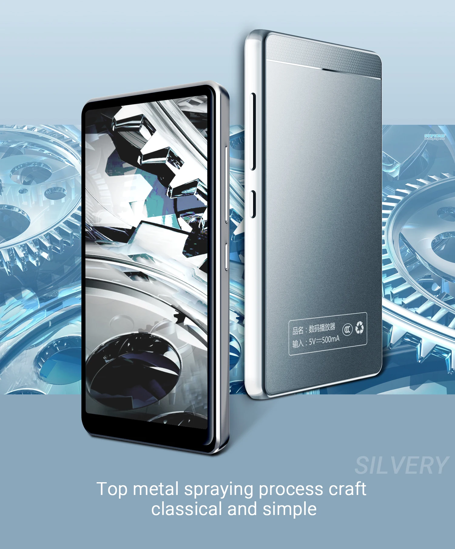 Touch Screen MP4 player with 4.0 inch IPS Screen muti-functions of FM Radio WIFI & bt max support 512G TF cards