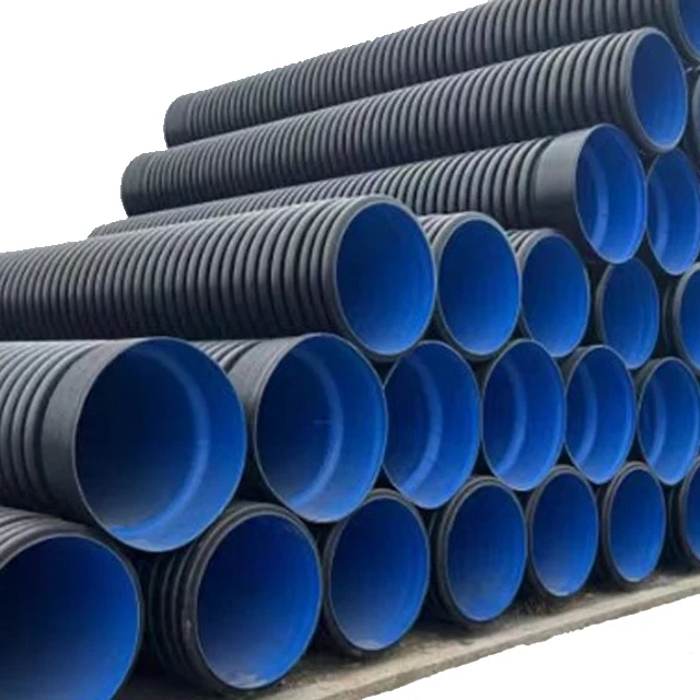 УФ-устойчивая двухслойная гофрированная труба HDPE для канализации
