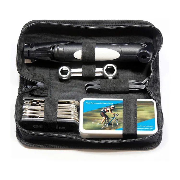 16 in 1 Multifunctional Portable Bike Bicycle Repair Tool Kit with Mini Pump