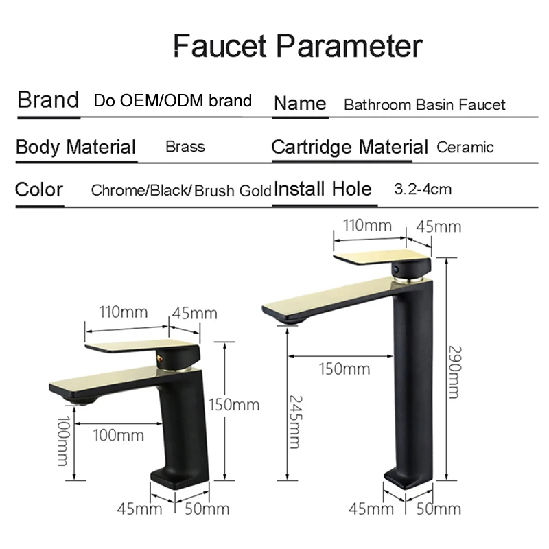 Basin Faucet Water Tap Bathroom Faucet Solid White Black Red Brass Chrome Gold Finish Single Handle Water Sink Tap Mixer