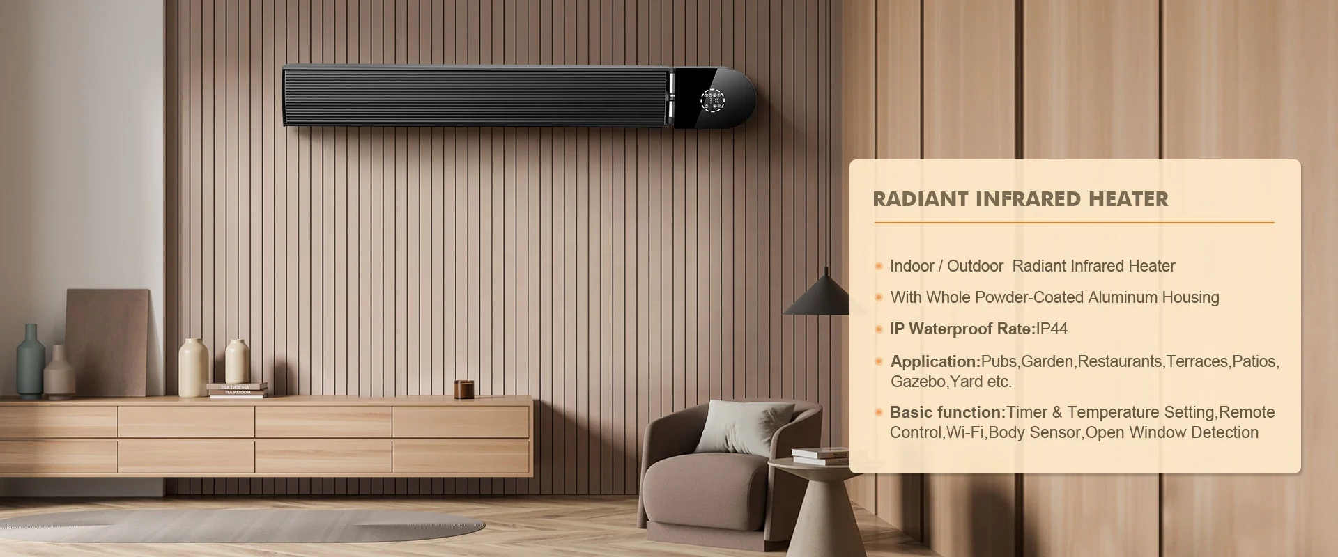 2400W Aluminum  with far infrared oil coating home convector radiator heater WALL MOUNTED