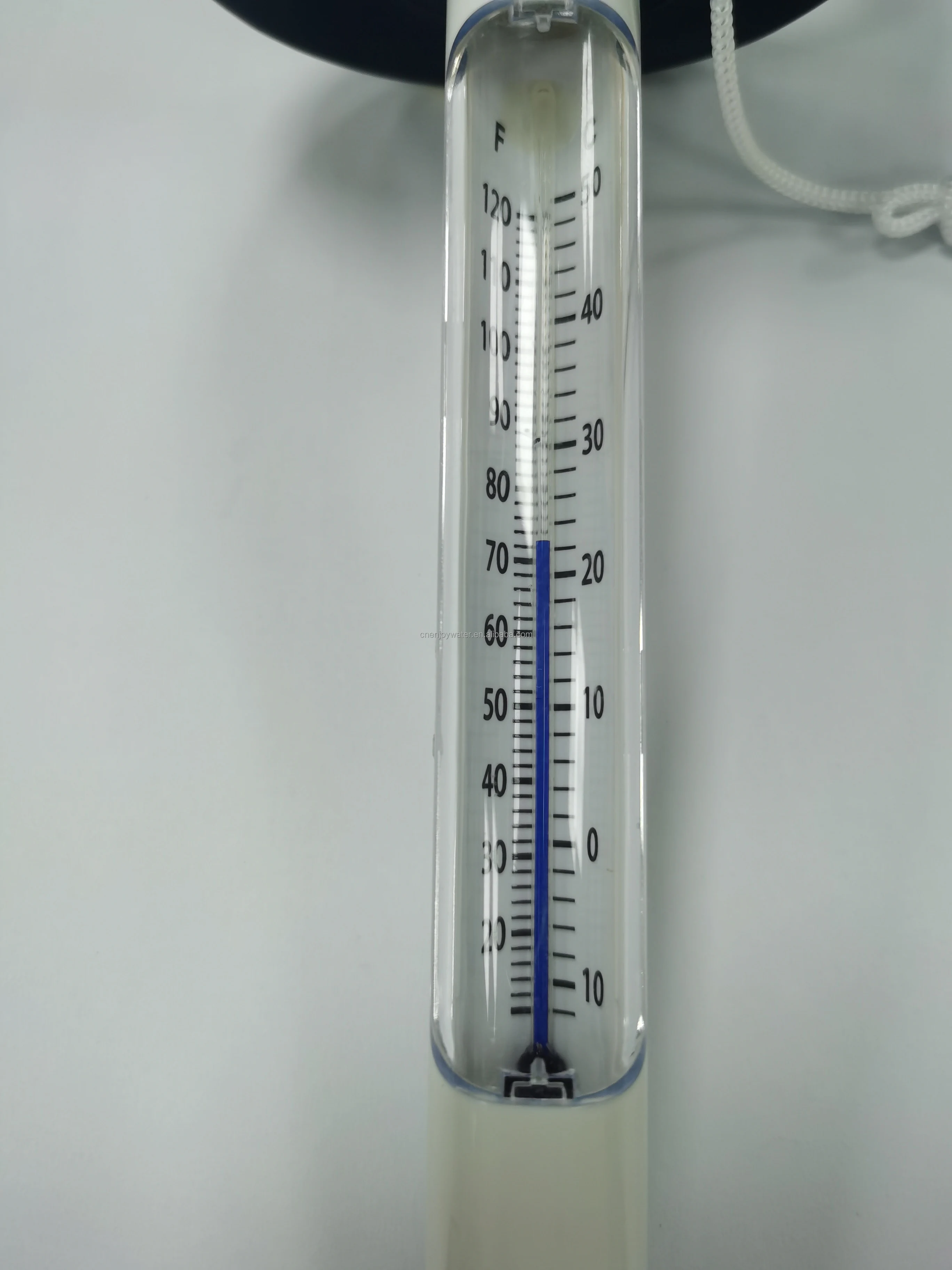 Pool floating thermometer with cartoon polar bear animal shape with string for ice tub cold plunge and swimming pool