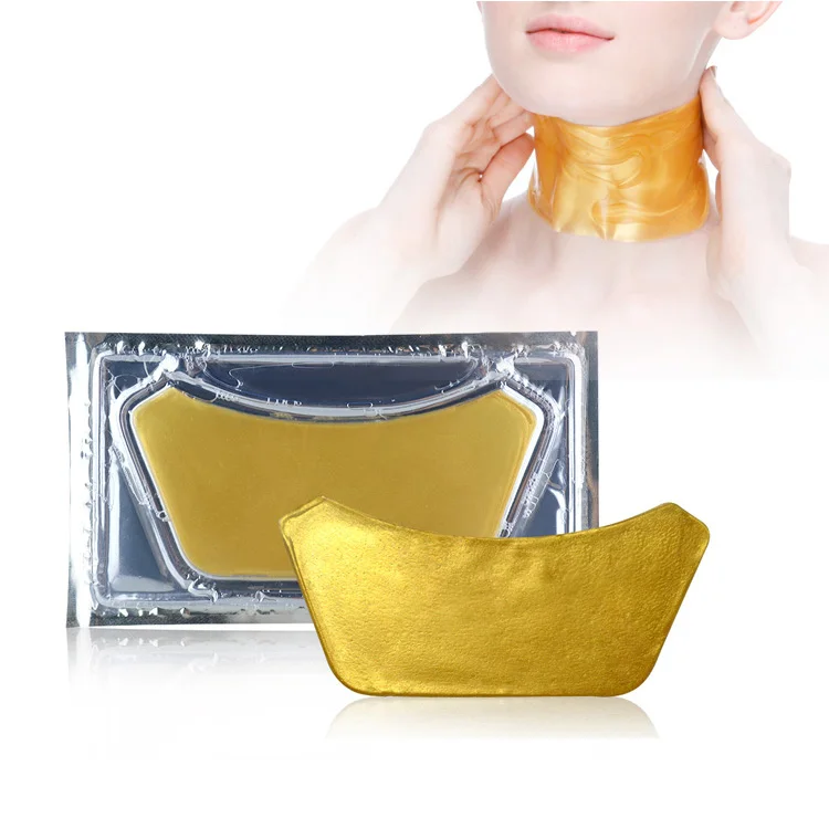 Private Label Beauty cosmetic products anti aging and wrinkle skin care crystal face 24k gold collagen neck mask