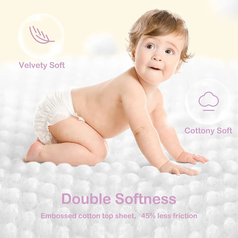 Suction technology Diaper Pants,Size (4) 2T-3T (20-31 lbs),Vegan,Super Soft,Hypoallergenic,Ultra-Slim