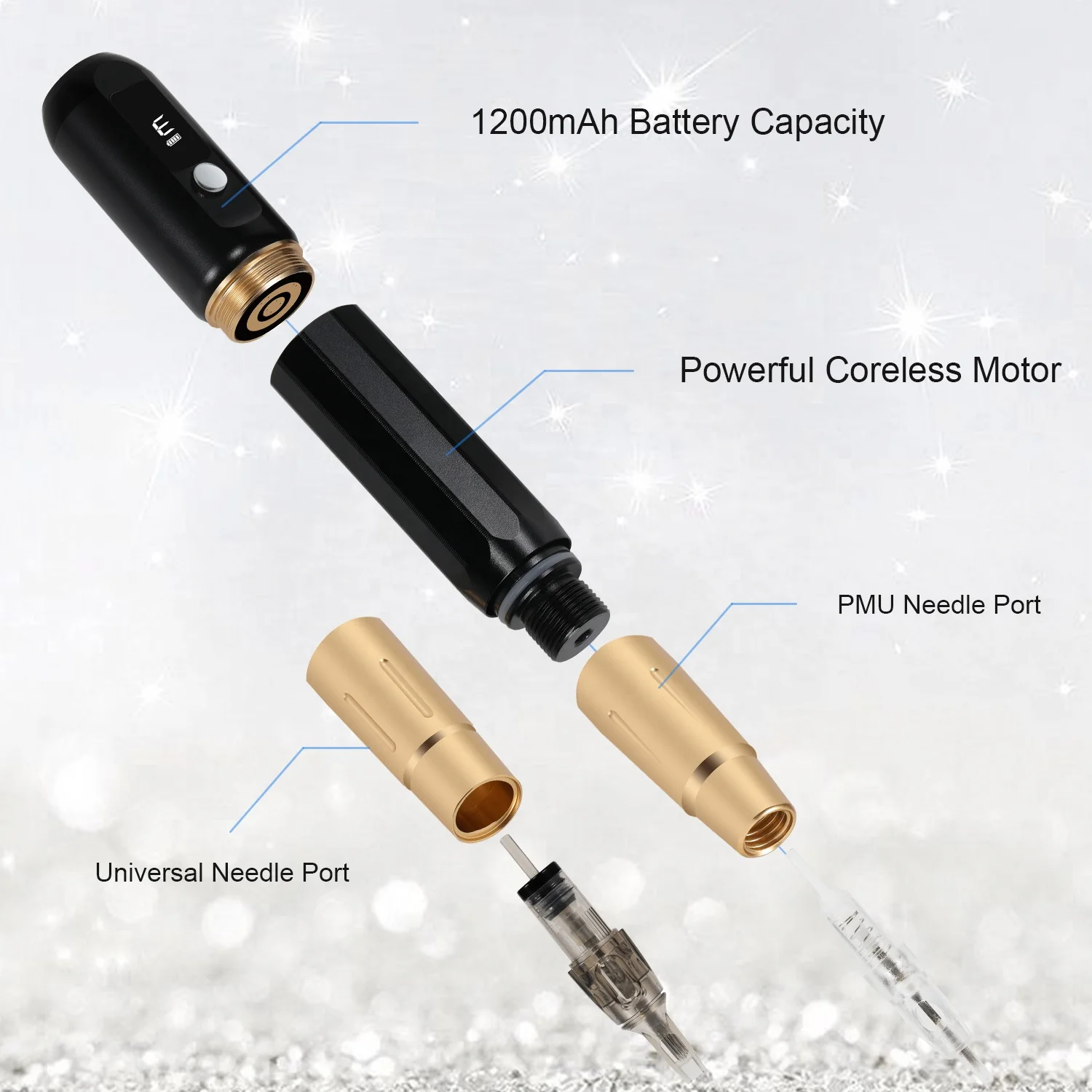 Wholesale Wireless Eyebrow Lip Tattoo Machine Pen Strong Power Body Tattoo Machine for sale