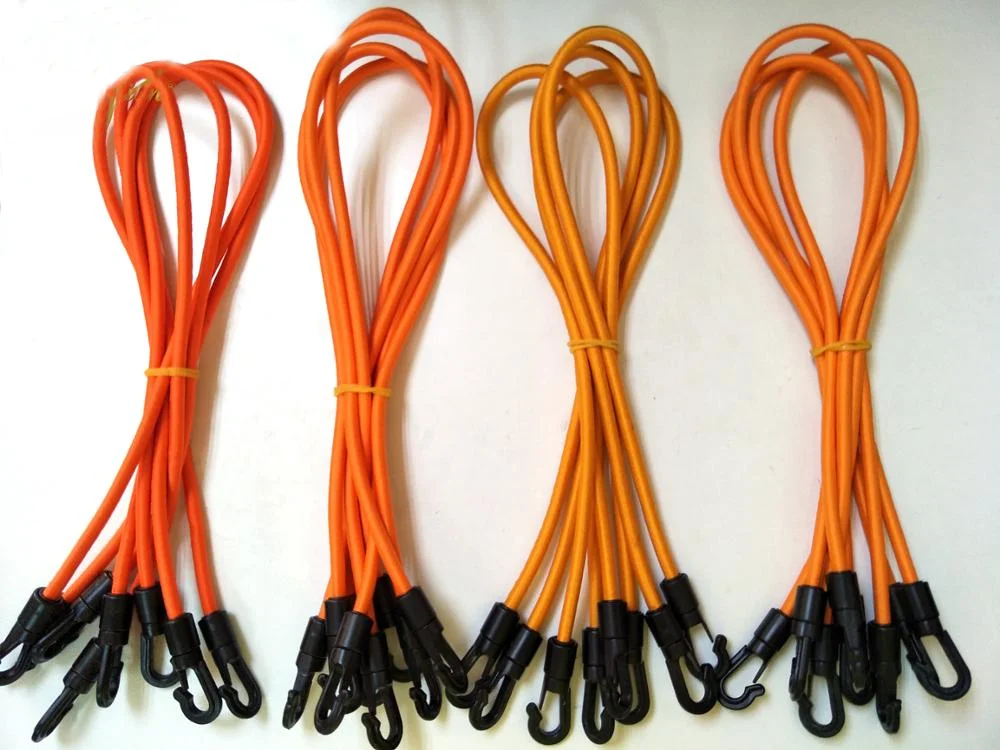 Factory oem elastic bungee cord with plastic hooks