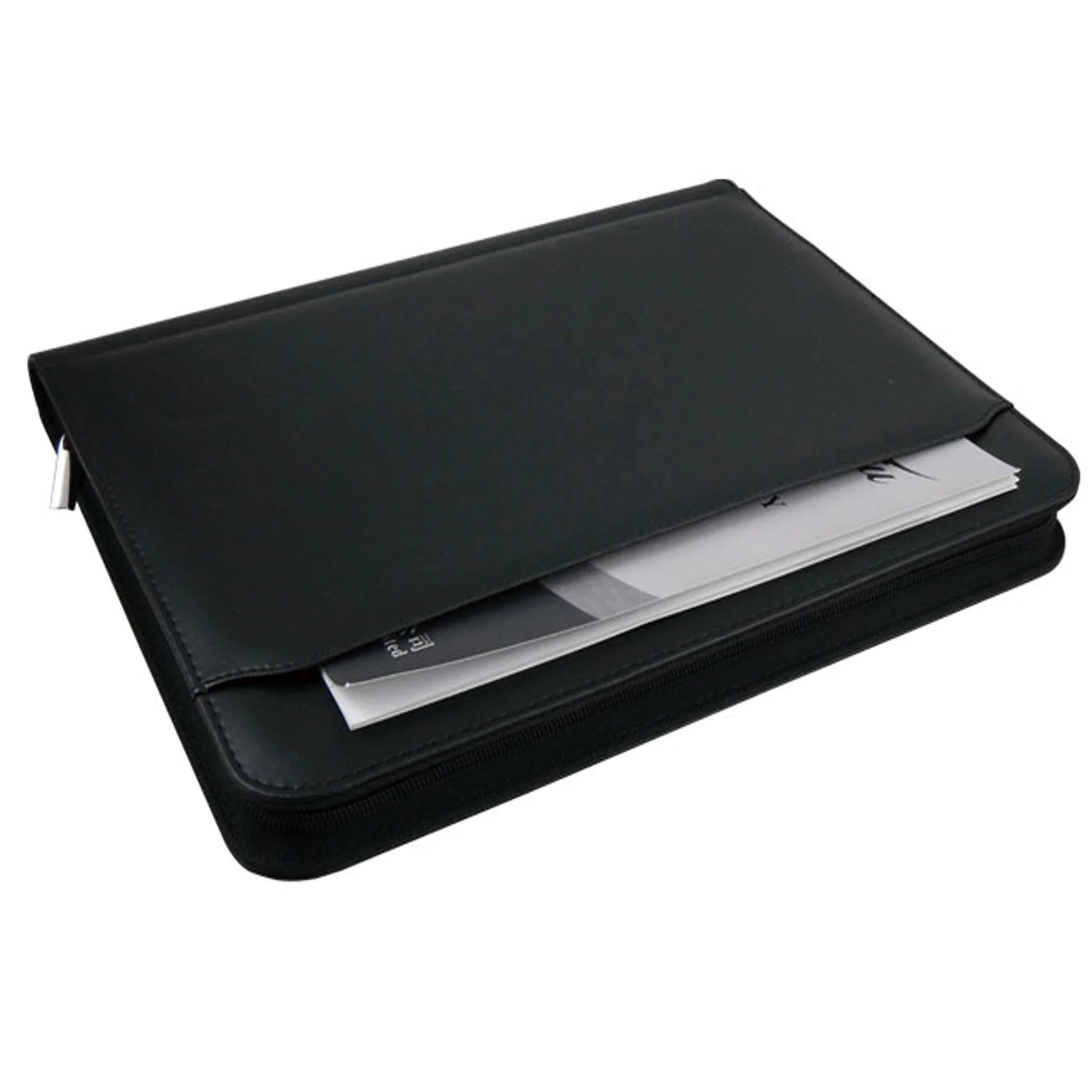 
Customized A4 Size Zip Expanding Leather Portfolio File Folder 