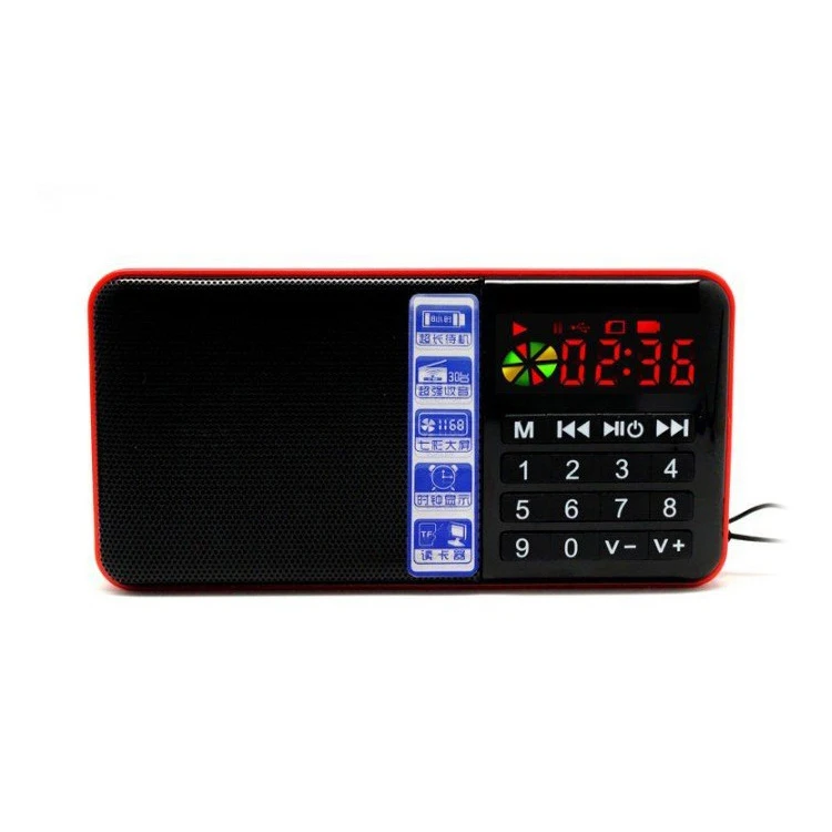 
Portable mini rechargeable small Pocket FM Radio USB TF card digital MP3 music player 